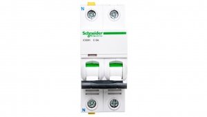 Wyłącznik nadprądowy 1P+N C 6A 10kA AC iC60H-C6-1N Acti9 A9F07606