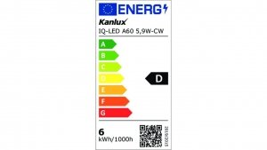 Żarówka LED E27 IQ-LED A60 5,9W-CW 806lm 6500K barwa zimna 36675
