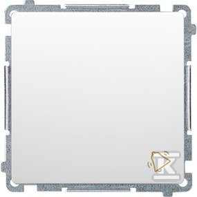 Przycisk dzwonek BMD1.01/11 Basic moduł biały + Ramka pojedyncza BMR1/11 Basic moduł biały DMS016