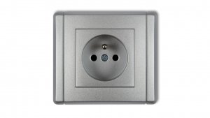 FLEXI Gniazdo pojedyncze z/u 2P Z srebrny metalik 7FGP-1zp