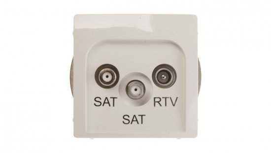 Simon Basic Gniazdo antenowe SAT/SAT/RTV końcowe białe BMZAR+SAT3.1-P2.01/11
