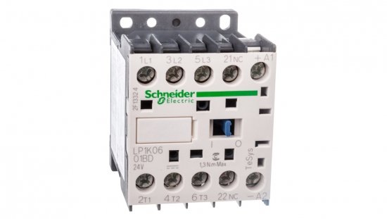 Stycznik mocy 6A 3P 24V DC 0Z 1R LP1K0601BD