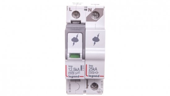 Ogranicznik przepięć Typ T1+T2 1P+N 12,5kA 1,5kV TT/TNS 412276
