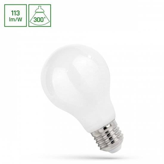 LED GLS E-27 230V 8,5W COG NW MILKY SPECTRUM