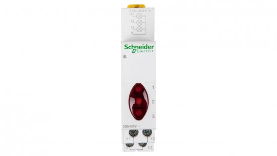 Lampka modułowa 3-fazowa czerwona 230-400V AC iIL A9E18327