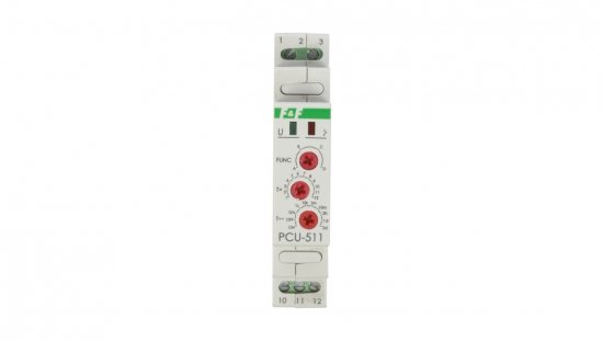 Przekaźnik czasowy 1P 8A 0,1sek-576h 230V AC wielofunkcyjny PCU-511