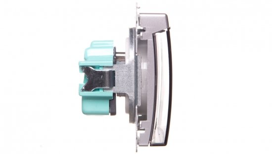 Simon Basic Gniazdo pojedyncze z/u bryzgoszczelne IP44 16A 250V srebrny mat BMGZ1B.01/43A