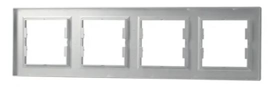 ASFORA Ramka 4-krotna pozioma aluminium EPH5800461