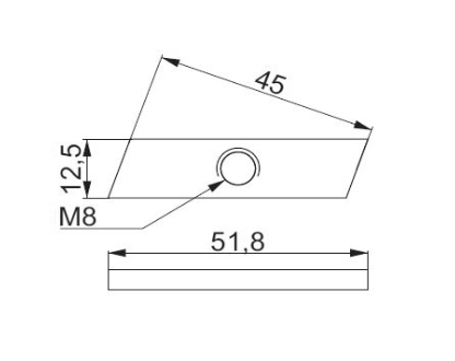 Nakrętka rombowa NRM8PV 660245 /100szt./