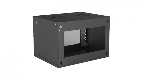Szafa Wisząca 6U 540x400 Rack 19 Basic Flatpack Czarna