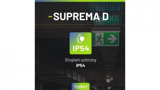 Oprawa ewakuacyjna natynkowa SUPREMA D-std M 3H AT IP54 NT + (E2, E3) / 94604