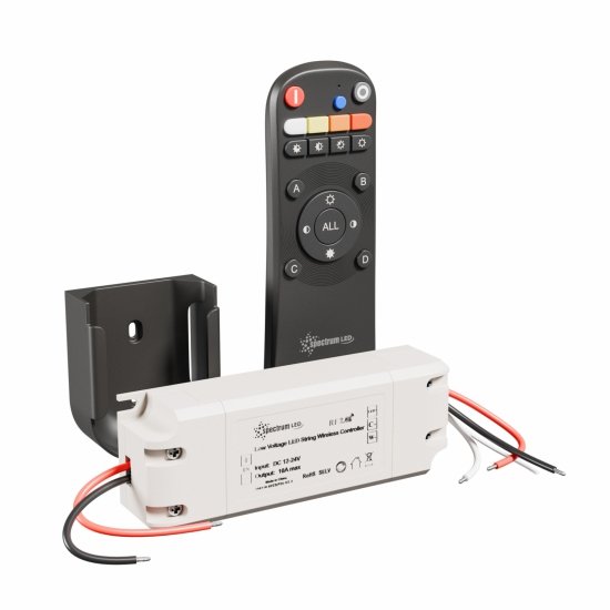ZESTAW KONTROLER DO PASKA LED 12V/24V 120W/240W 10A CCT DIMM PILOT 1S +UCHWYT CZARNY KONEKTO MESH