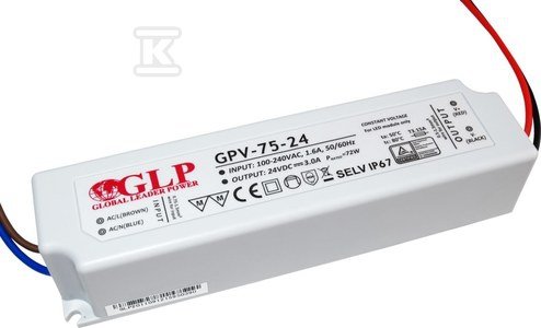  GLP zasilacz LED 24V 3A 75W