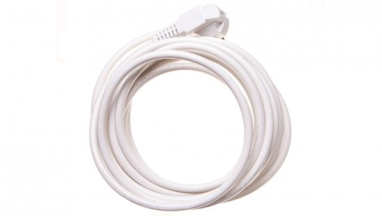 Przewód przyłączeniowy W-3 3x1,5 mm2 biały z wtyczką kątową 5m 51.939