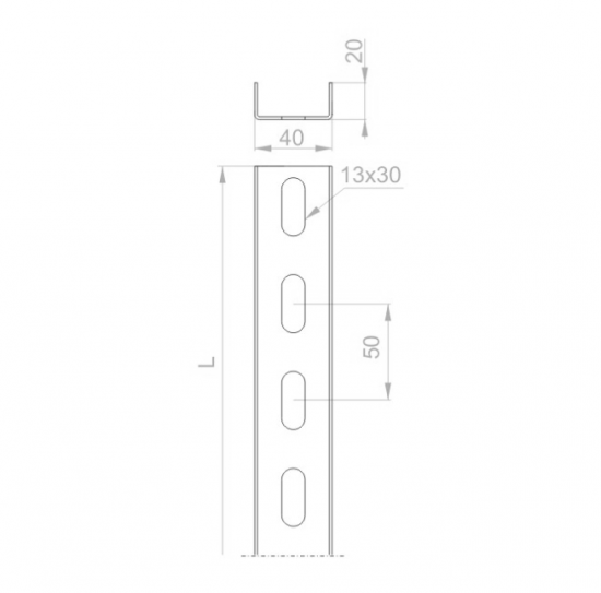 Ceownik CD40H20/2 611620