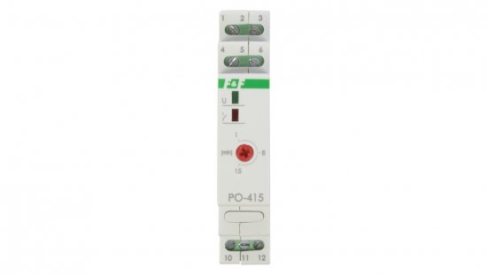 Przekaźnik czasowy 1P 10A 1-15min 230V AC opóźnione odpadanie PO-415 230V