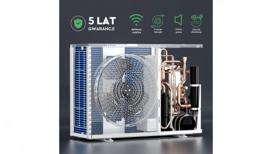 Pompa ciepła monoblok 16kW 3-faz V-TAC ATW +grzałka 9kW VT-M16KW-P3H9-W R32