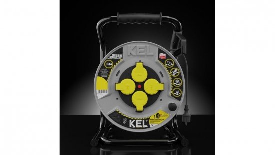 Przedłużacz bębnowy HAEVY LINE 20m H05RR-F 3x2,5 4xGS /+termik/ 16A IP44 czarny