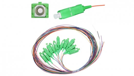 Zestaw pigtaili Jednomodowe, 900um, G.657A1, 1,5m, 12 sztuk, 12 kolorów Extralink SC/APC