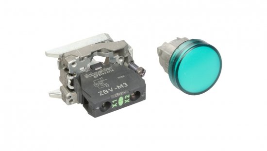Lampka sygnalizacyjna 22mm zielona 230-240V AC LED XB4BVM3