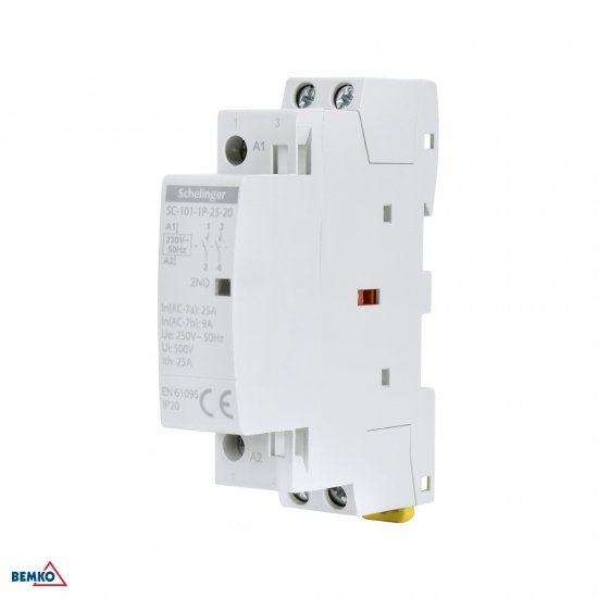 STYCZNIK MODUŁOWY SC101 1P 25A TYP 20 (2NO + 0NC) SCHELINGER