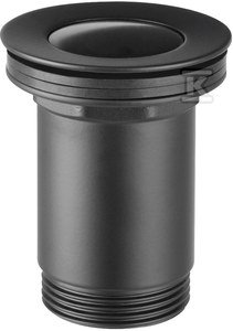 Zawór spustowy z przelewem, click-clack, 5/4&quot;, czarny