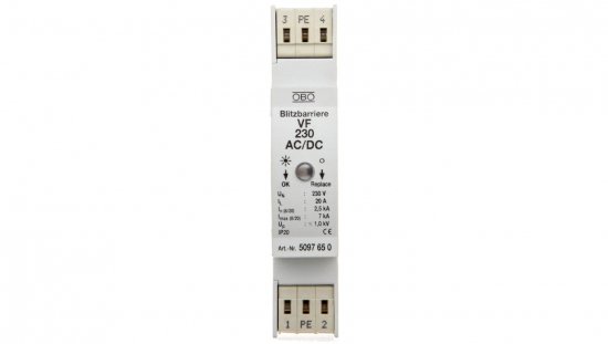 Ogranicznik przepięć dla systemów dwużyłowych 350VDC 2,5kA 1,4kV VF230-AC/DC 5097650