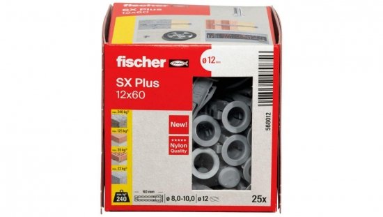Kołek rozporowy SX Plus 12x60 568012 /25szt./