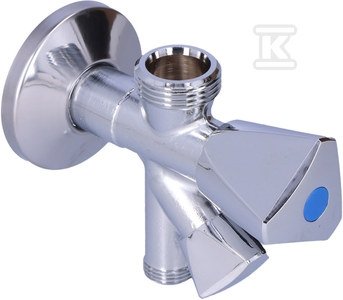 Zawór kombinowany kątowy 1/2&quot; chrom