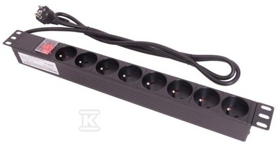 Listwa zasilająca 8x230V, z wyłącznikiem LZ1U8GW