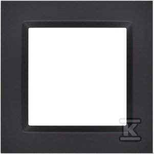 Gniazdo wtyczkowe z uziemieniem do wersji IP44 Z USZCZELKĄ- klapka w kolorze pokrywy (moduł) 16A, 250V~, szybkozłącza, czarny mat, SIMON10 + Ramka 1-krotna - uniwersalna poziom i pion, czarny mat, SIMON10 DMS121