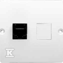 Gniazdo komputerowe RJ45 pojedyncze BMF51.02/11 Basic moduł biały + Ramka pojedyncza BMR1/11 Basic moduł biały DMR922