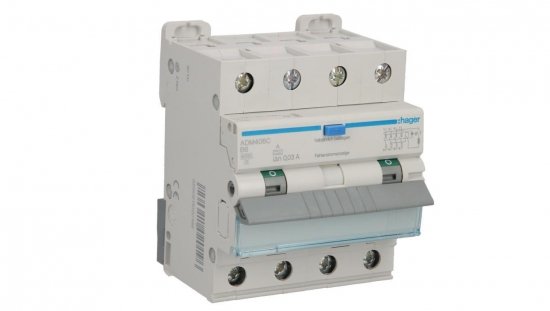 Wyłącznik różnicowo-nadprądowy RCBO 4P B6A 0,03A Typ A 6kA RCBO ADM406C