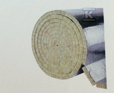 Mata z wełny skalnej jednostronnie pokryta folia aluminowa z klejem Paroc HVAC Lamella Mat Alucoat Fix gr.30 mm niepalna /8m2/