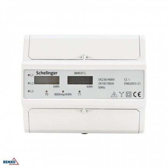 WSKAŹNIK ENERGII 3-FAZOWY 10 (100) A DWUTARYFOWY