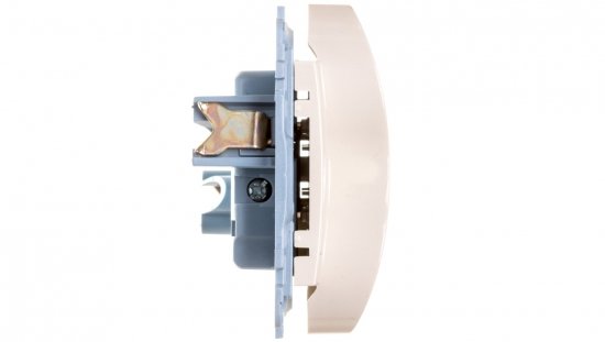 Simon 10 Gniazdo podwójne z/u kremowe 16A 250V IP20 CGZ2M.01/41