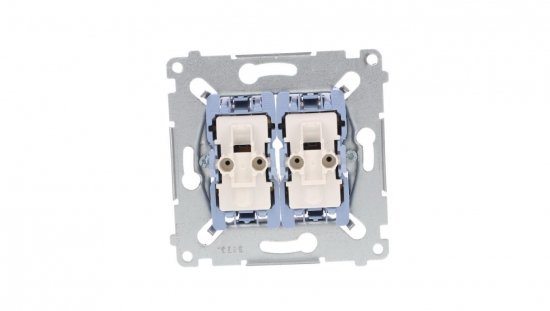 Simon 54 Łącznik krzyżowy podwójny mechanizm 10AX 250V, szybkozłącza, SW7/2XM
