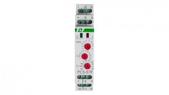 Przekaźnik czasowy 2P 8A 0,1sek-576h 230V AC, 24V AC/DC wielofunkcyjny PCS-519DUO
