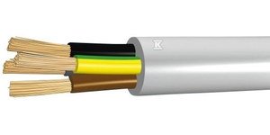 OMY-ŻO (H03VV-F)4X0,5 300V BIAŁY