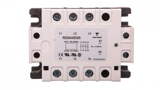 Przekaźnik półprzewodnikowy trójfazowy 24-440V AC 25A 4-32V DC RZ3A40D25