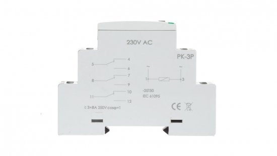 Przekaźnik elektromagnetyczny 8A 3P 230V AC PK-3P-230V