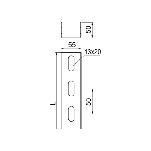 Ceownik CC55H50/3 612130