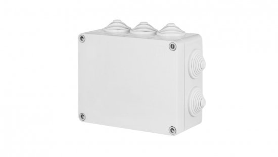 INDUSTRIAL Puszka hermetyczna n/t 249x198x81mm z 10 dławnicami IP55 szara 2716-02