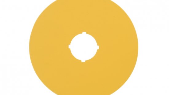 Tabliczka opisowa żółta okrągła fi90 bez nadruku M22-XAK 216464