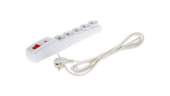Przedłużacz przeciwprzepięciowy 5-gniazd z/u ACAR F5 3m szary