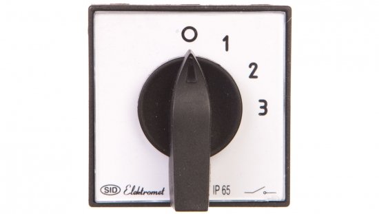 Łącznik krzywkowy amperomierzowy 0-1-2-3 3P 12A IP65 Łuk E12-92 921284