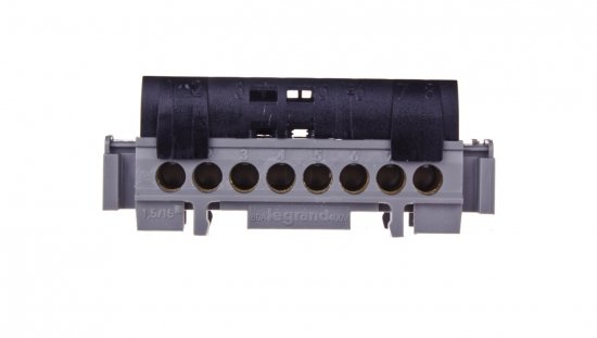Listwa przyłączeniowa 8-otworów czarna IP2xC-8 004852