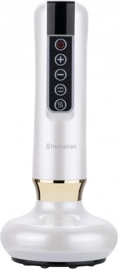 Masażer antycellulitowy z funkcją bańki chińskiej Humanas DermaSmooth - biały