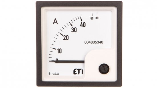 Amperomierz analogowy tablicowy 40A klasa 1,5 72x72mm EQ72 004805346