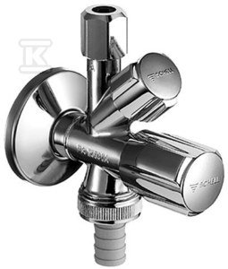 Zawór kombinowany kątowy Comfort 1/2&quot; chrom z BSZ